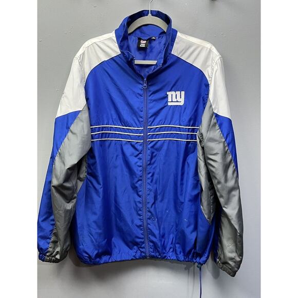 New York Giants Jacket Mens Large SI Sports Illustrated Zip Windbreaker NFL FLAW - Picture 1 of 11